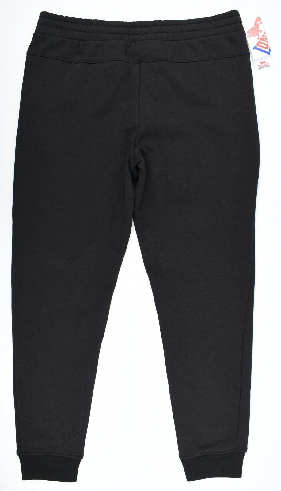 LONSDALE Womens Fleece Lined Joggers, Slim Fit, Black, size L /UK 14