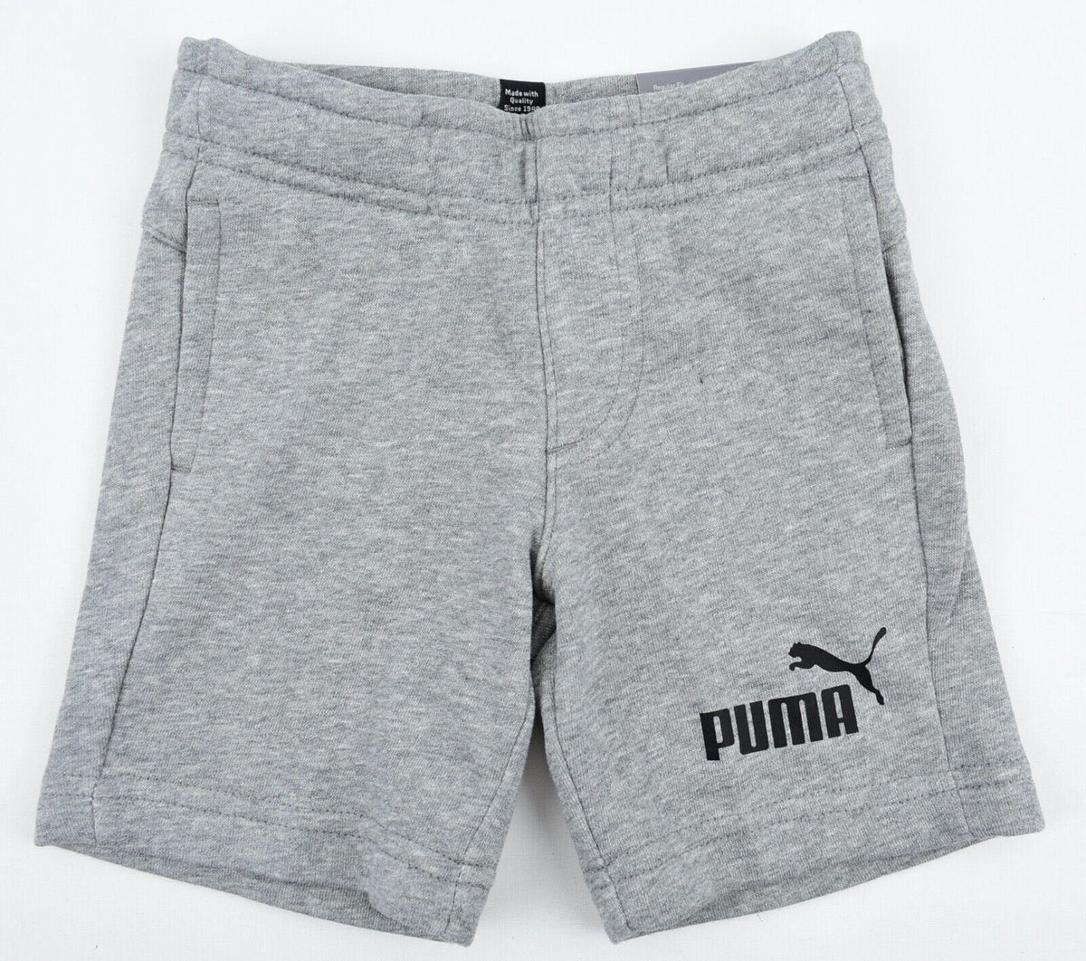 PUMA Kids Boys French Terry Sweatshorts, Grey, size 1-2 years