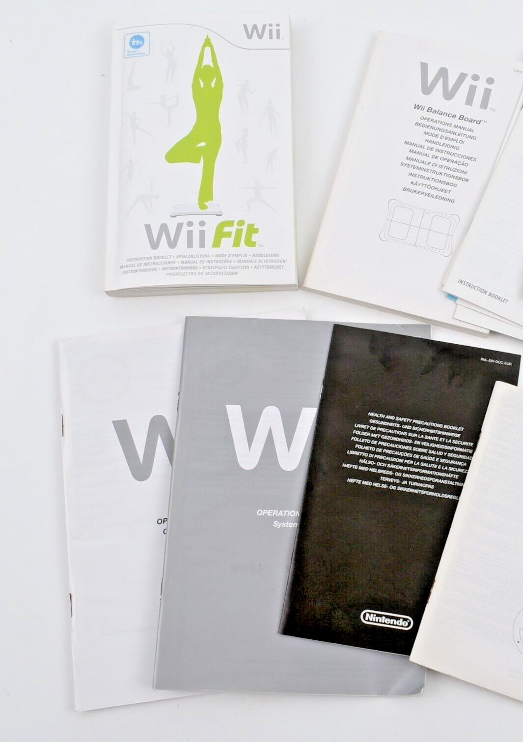 Nintendo Wii Manual Bundle - for Console / WiiFit / Balance Board / Wheel