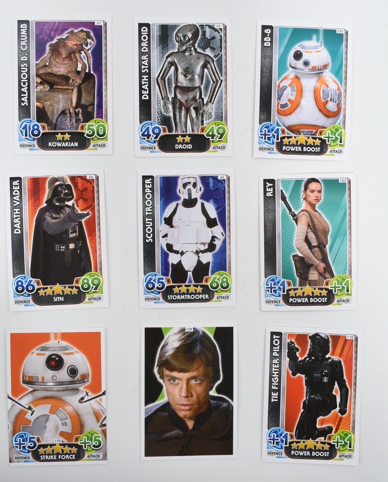 Topps Star Wars Force Attax Universe - Trading Cards Bundle, Lot of 72 Cards