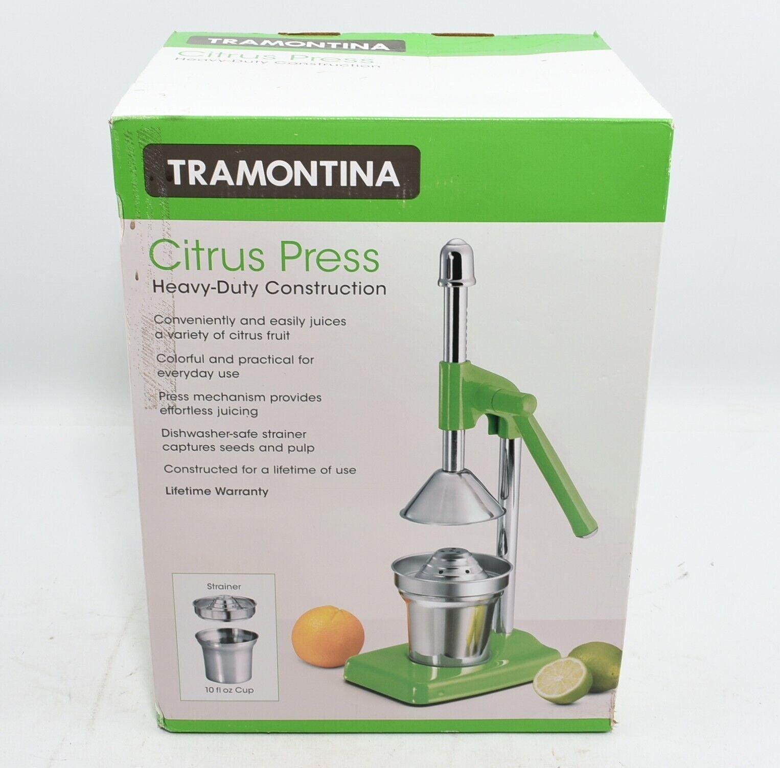 TRAMONTINA Heavy Duty Construction Manual Citrus Press, Green