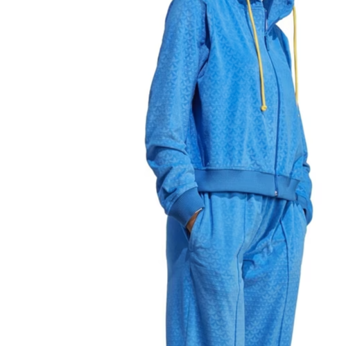 ADIDAS ORIGINALS ADICOLOR 70'S VELOUR ZIP CROPPED HOODIE  UK10 Small RRP £83