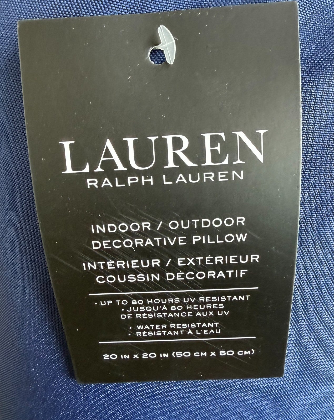 Lauren Ralph Lauren Blue Eden Whipstitch Indoor/Outdoor Cushion 50x50cm