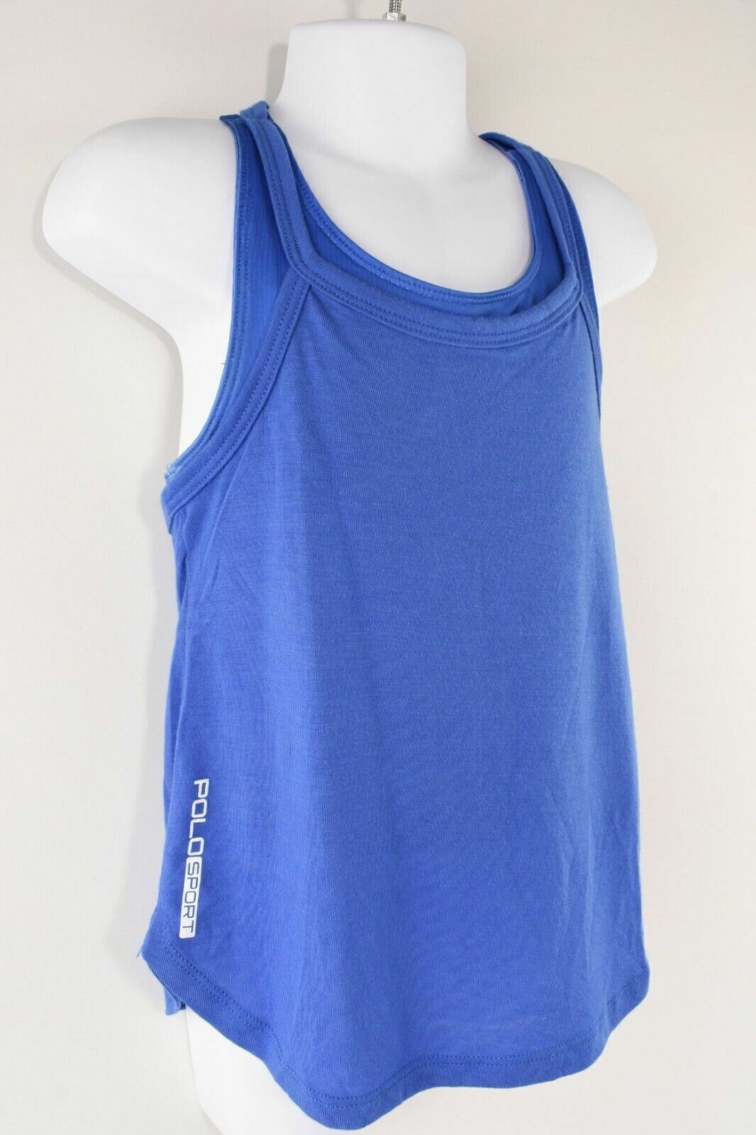 POLO RALPH LAUREN Girls' Double Layer PERFORMANCE Top, Blue, 4 years
