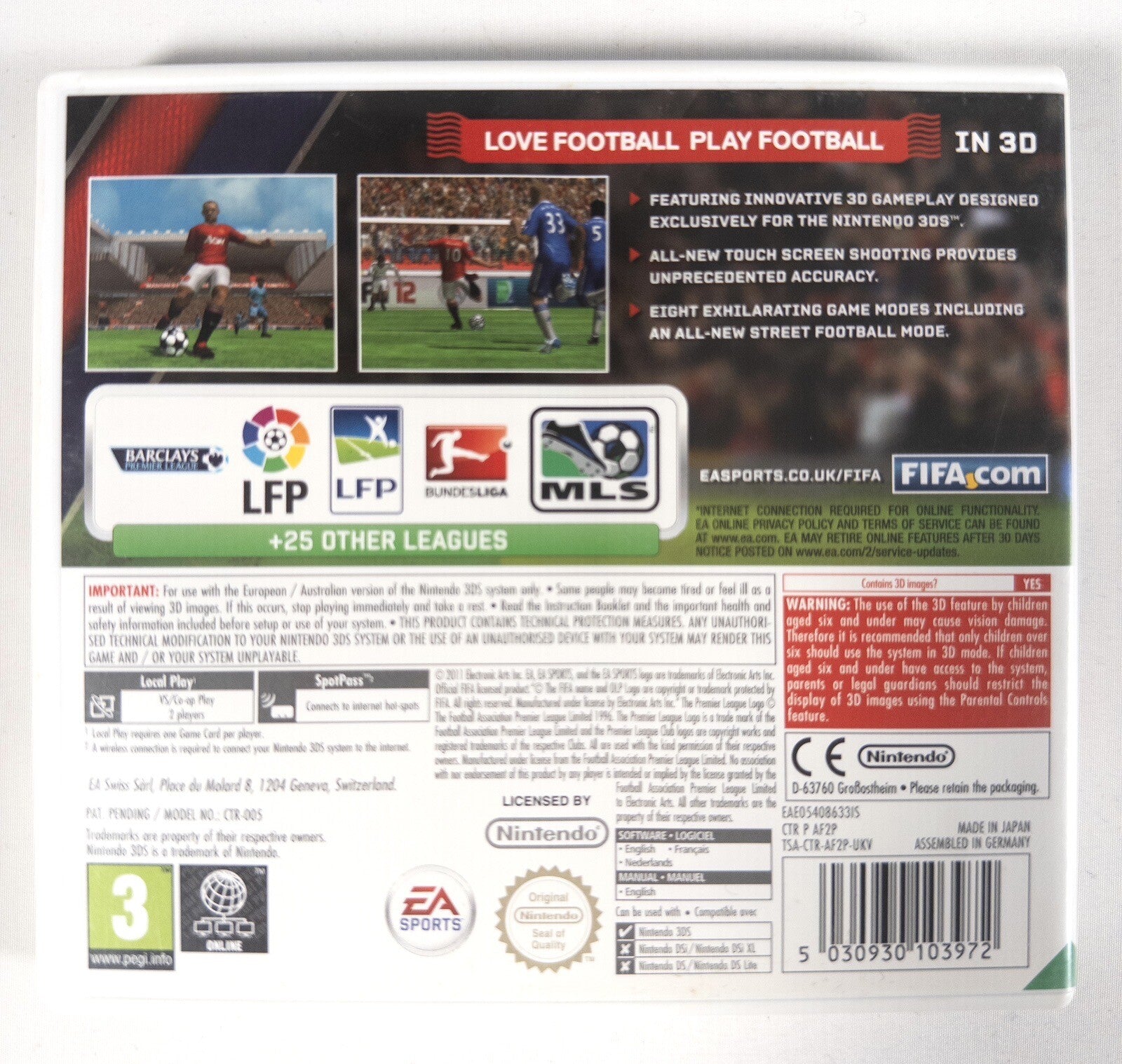 NINTENDO 3DS- FIFA 12 Game