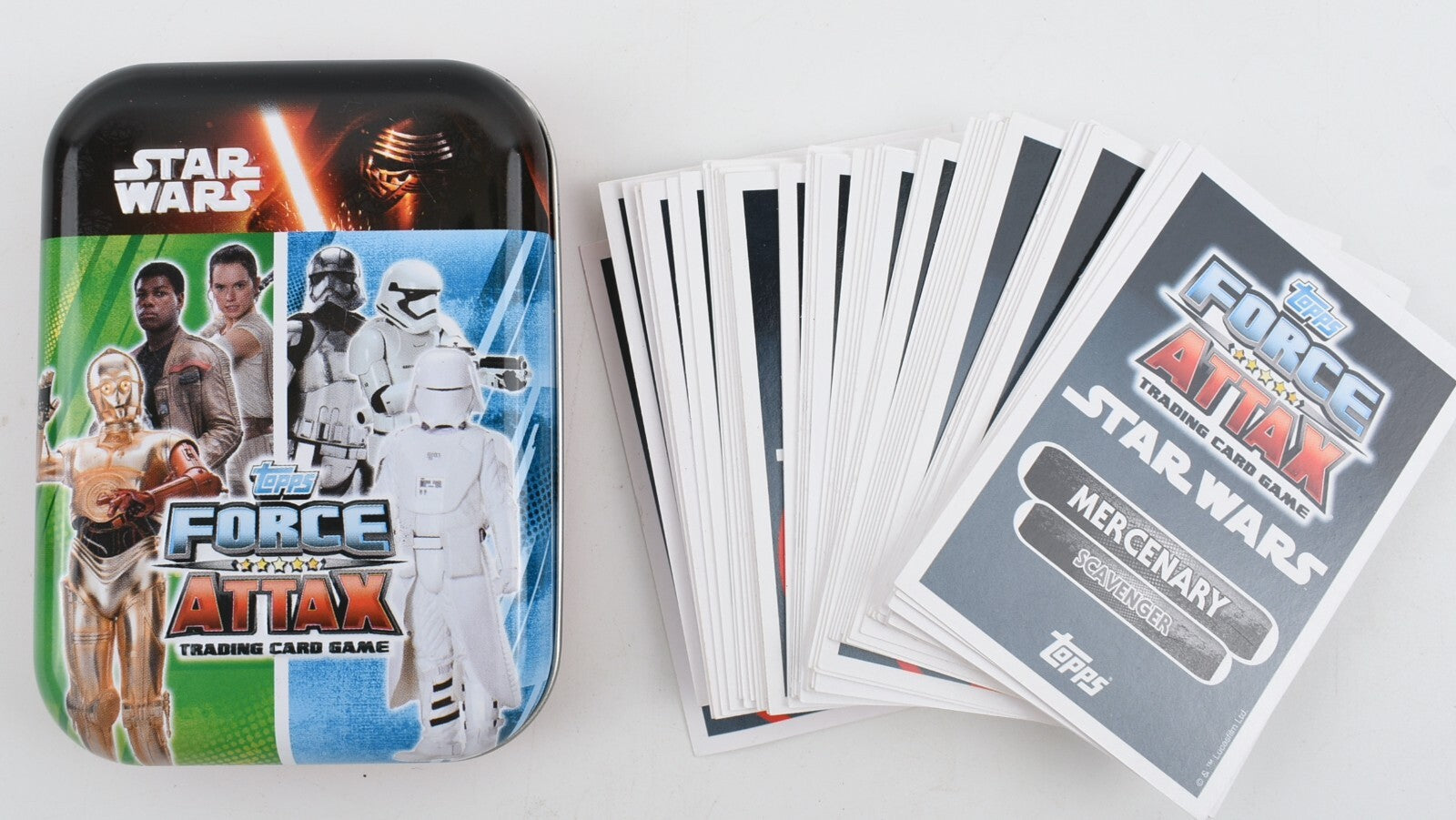 Topps Star Wars Force Attax Universe Trading Cards Bundle, Tin + 50 Cards