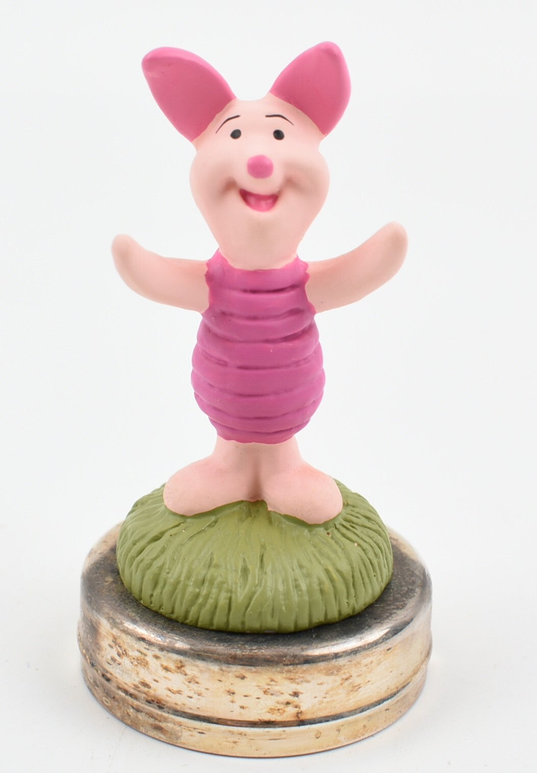 Disney Winnie The Pooh - PIGLET - Hand Painted /Silver Plated Base, Collectable