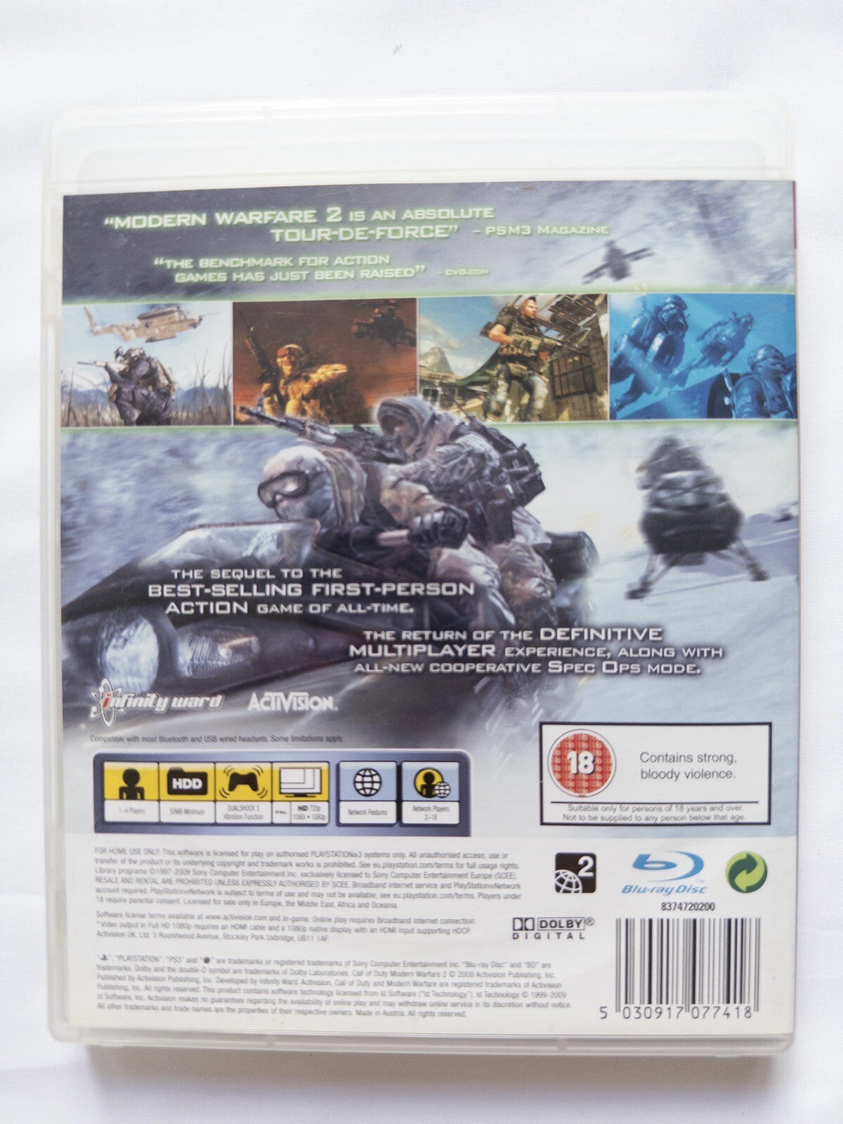 Playstation 3 CALL OF DUTY MODERN WARFARE 2