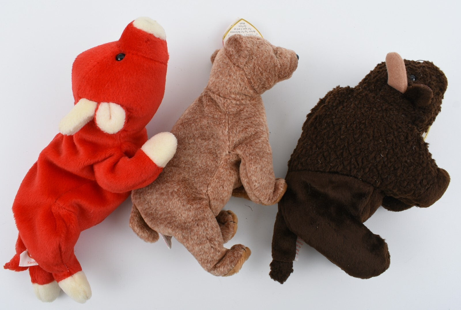 TY BEANIE Babies - Set of 3 - Roam & Pecan & Snort