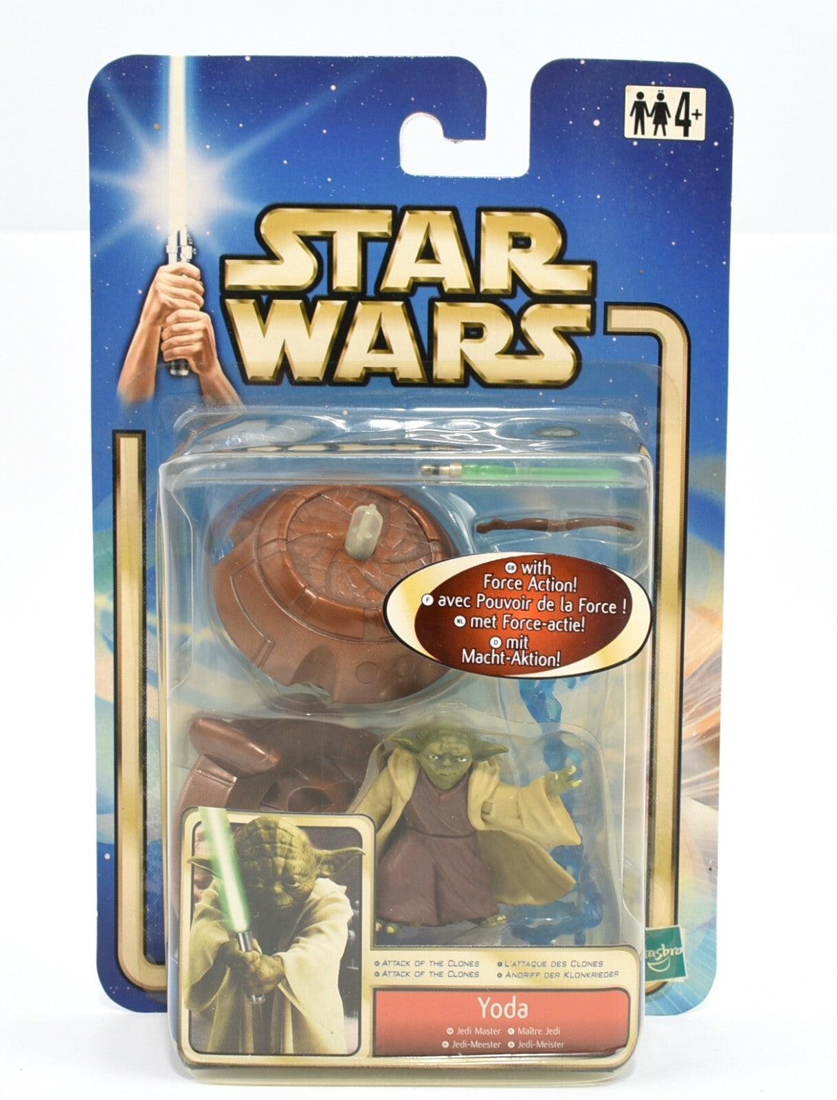 Star Wars: Attack Of The Clones - YODA (with Force Action!), Hasbro (2002)