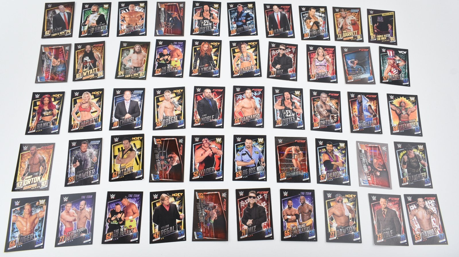 Topps Slam Attax Then Now Forever  - Trading Cards Bundle : Tin + 50 Cards