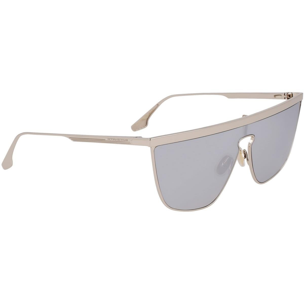 Victoria Beckham Sunglasses VB245S Silver Mono Lens Mirrored Women 59mm RRP £354