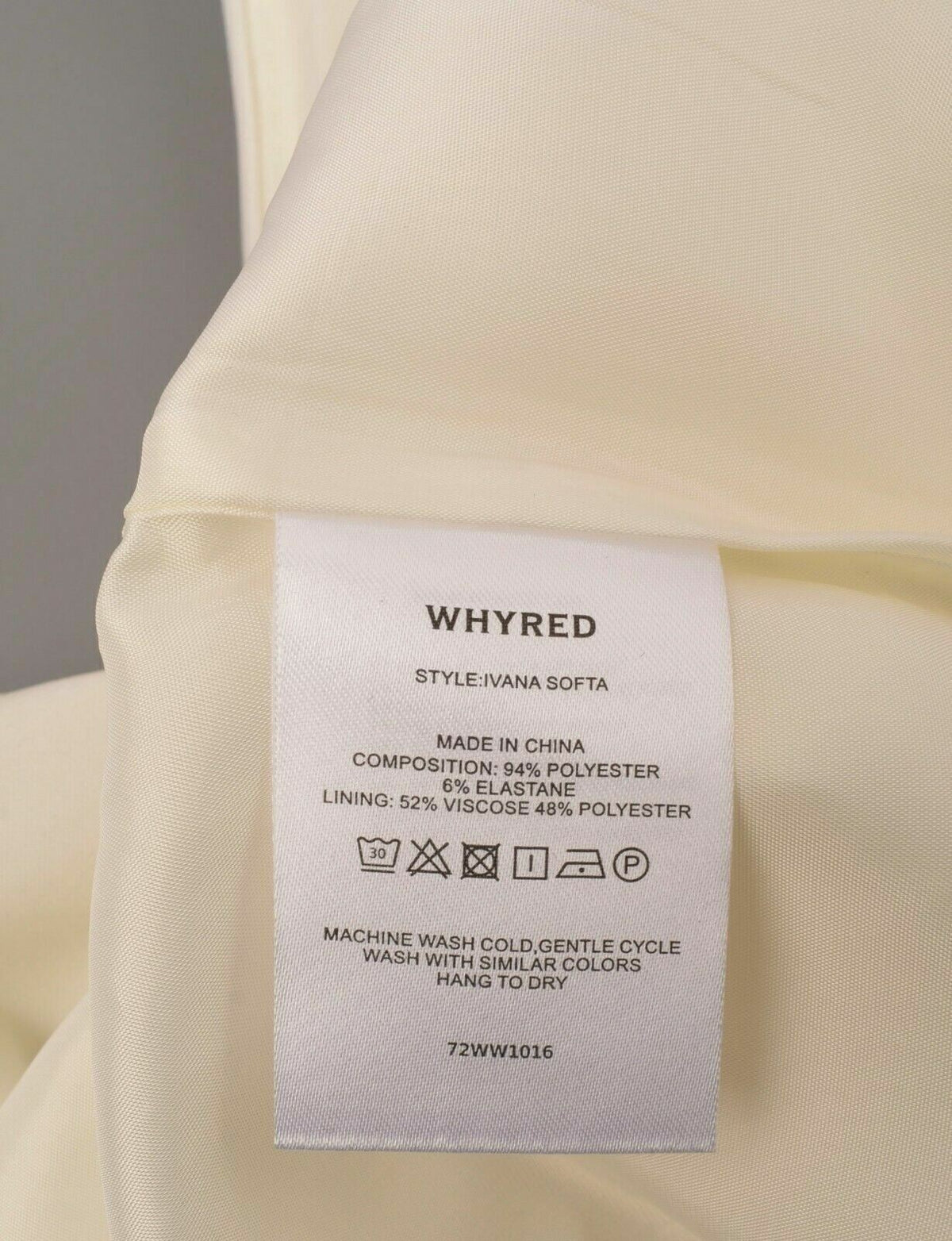 WHYRED Womens' IVANA SOFTA Skirt, Off-White, size UK 16