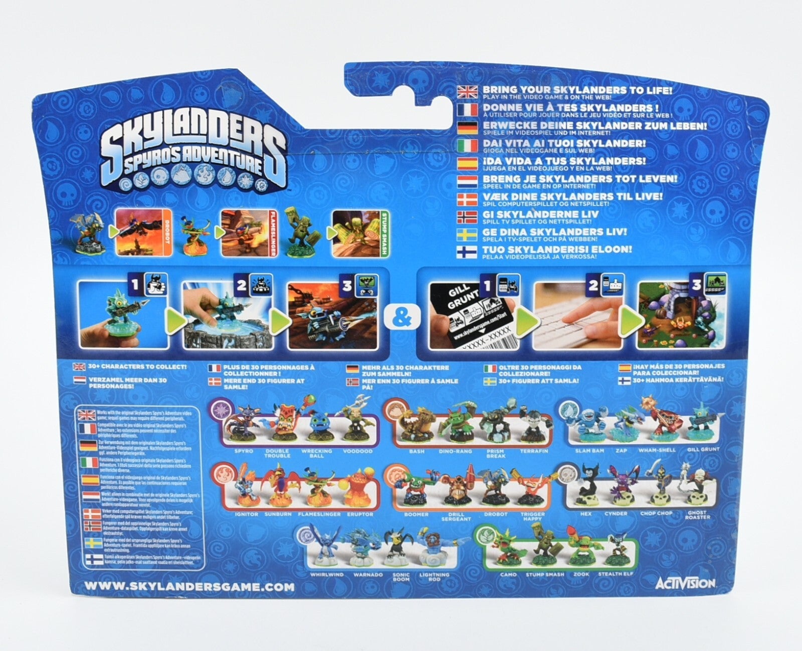 Skylanders Spyro's Adventure 3-Pk: Drobot, Flameslinger, Stump Stash *see descr*