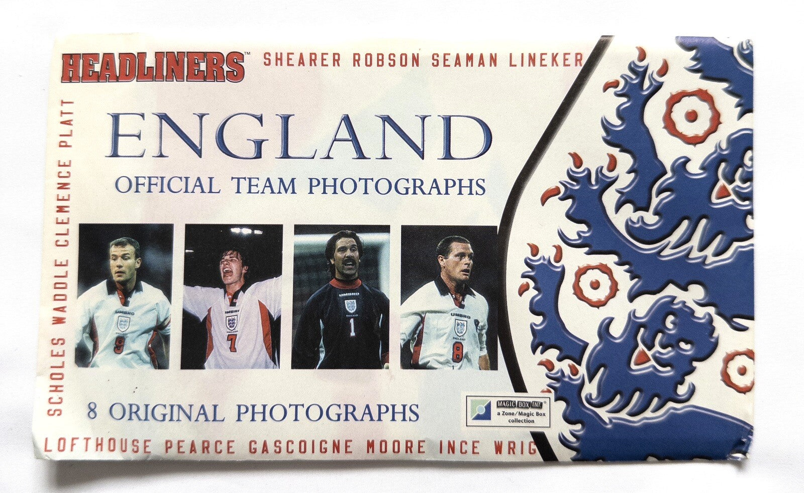 ENGLAND Football Team 8 Original Photographs Unopened