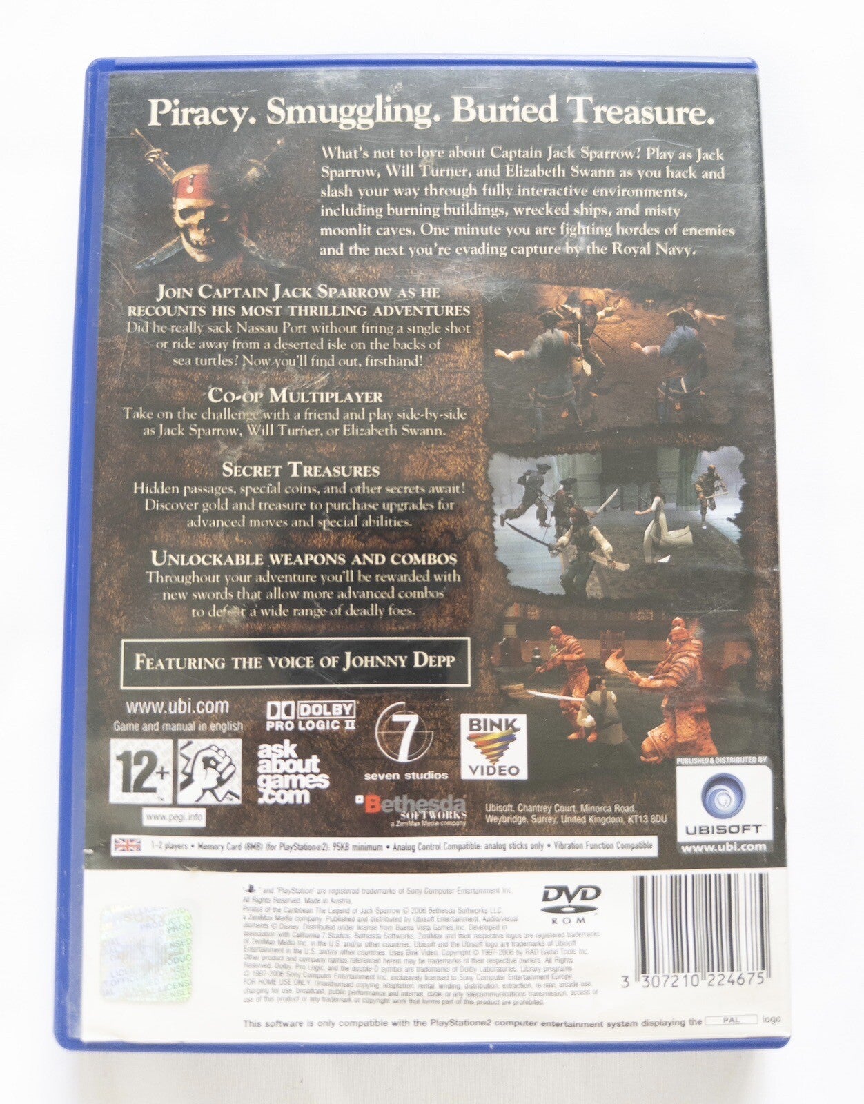 PIRATES OF THE CARIBBEAN The Legend of Jack Sparrow PS2 Game