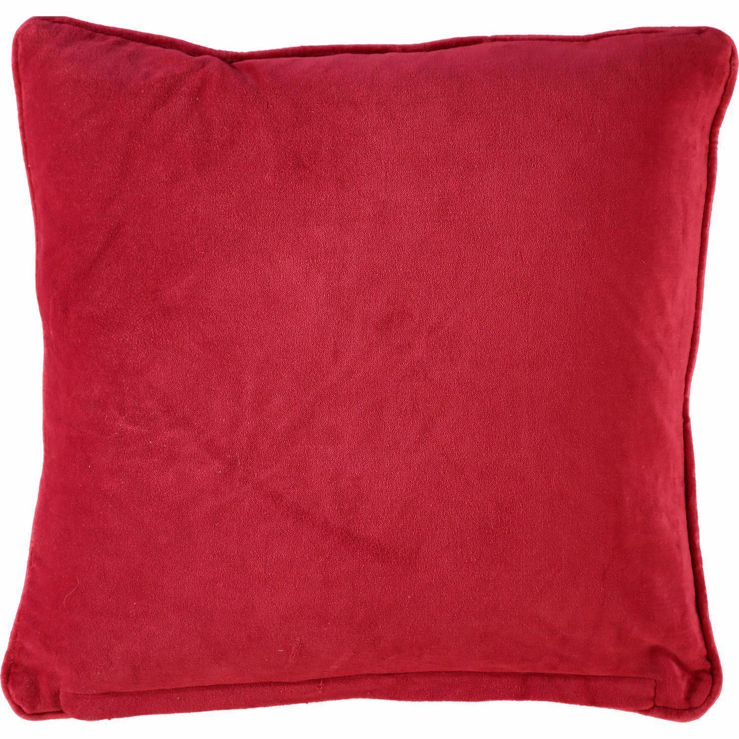 AMELIE HOME Red & White Arctic Print Duck Feather Festive Cushion 45x45cm