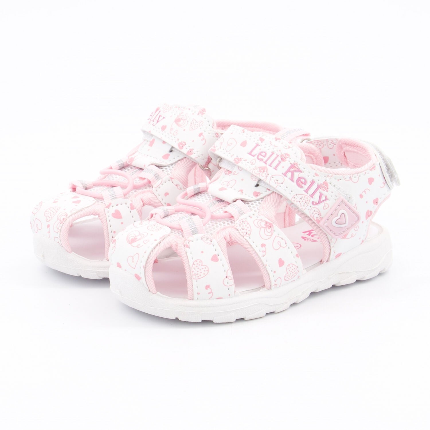 Lelli Kelly White Heart Patterned Caged Sandals Size Infant 10  RRP £39.90  NEW