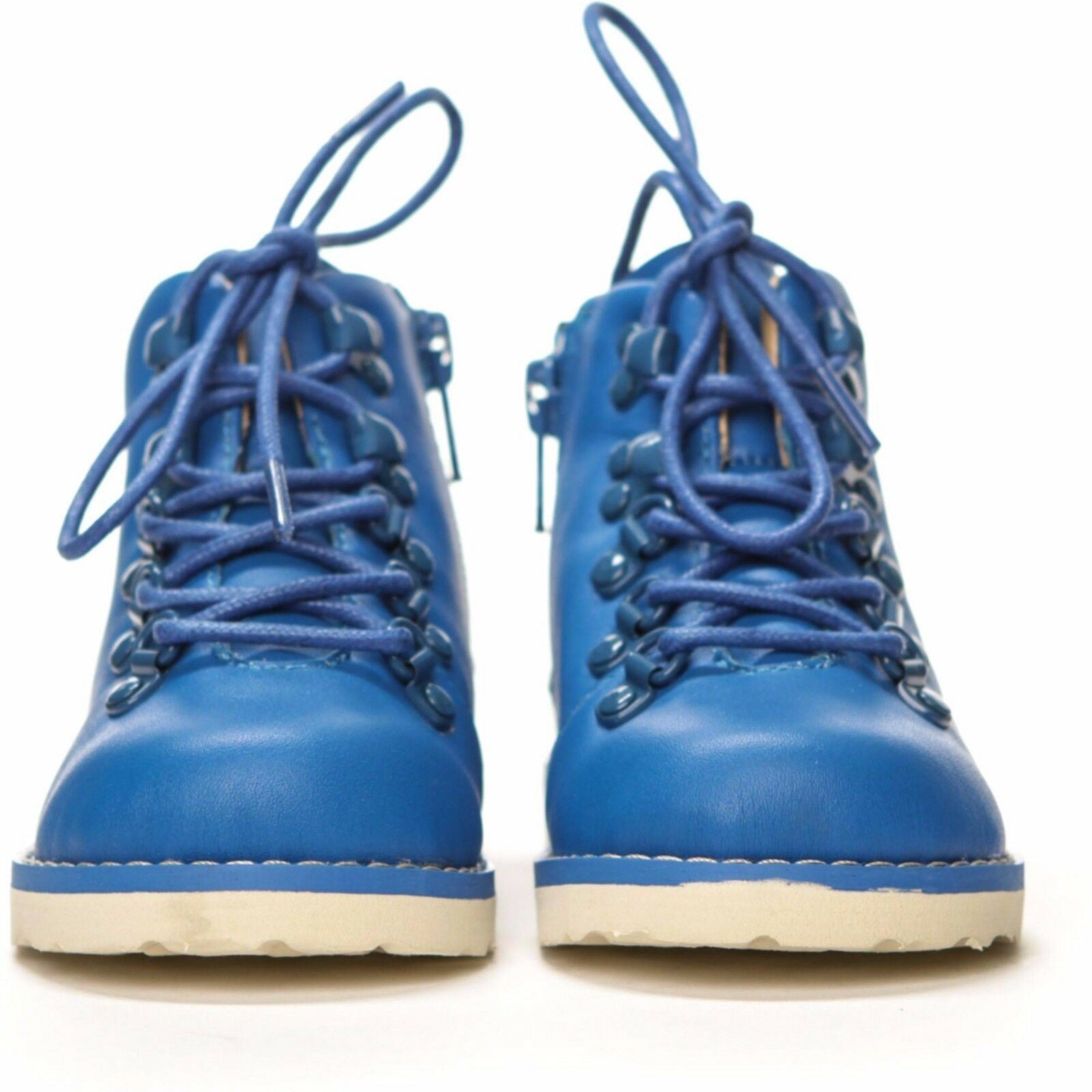AKID Baby Boys' Jasper Blue Leather Hi Top Boots UK Infant 4