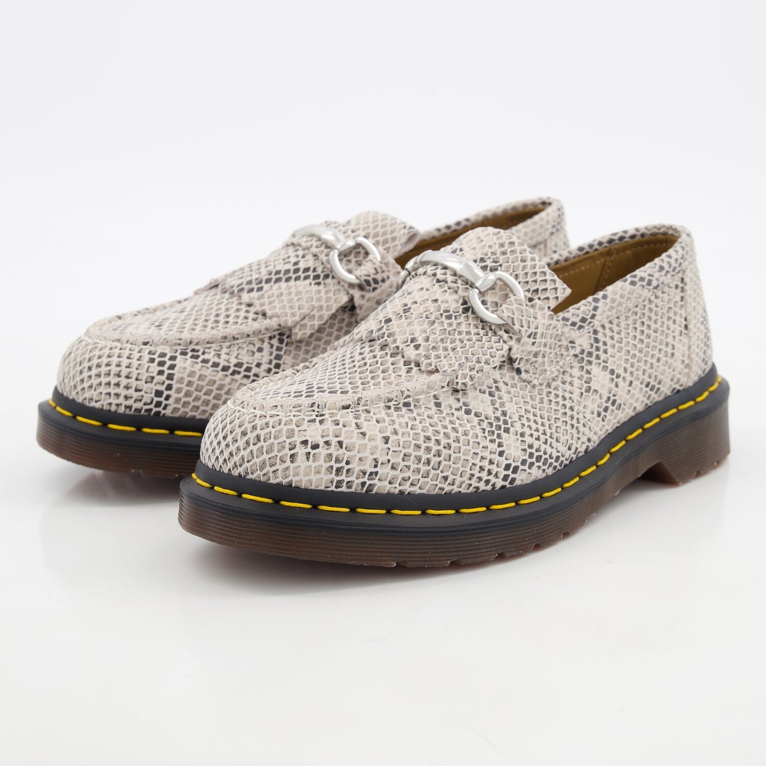 Mens DR MARTENS ADRIAN SNAFFLE PYTHON PRINT LOAFERS UK 8 NEW IN BOX RRP £160