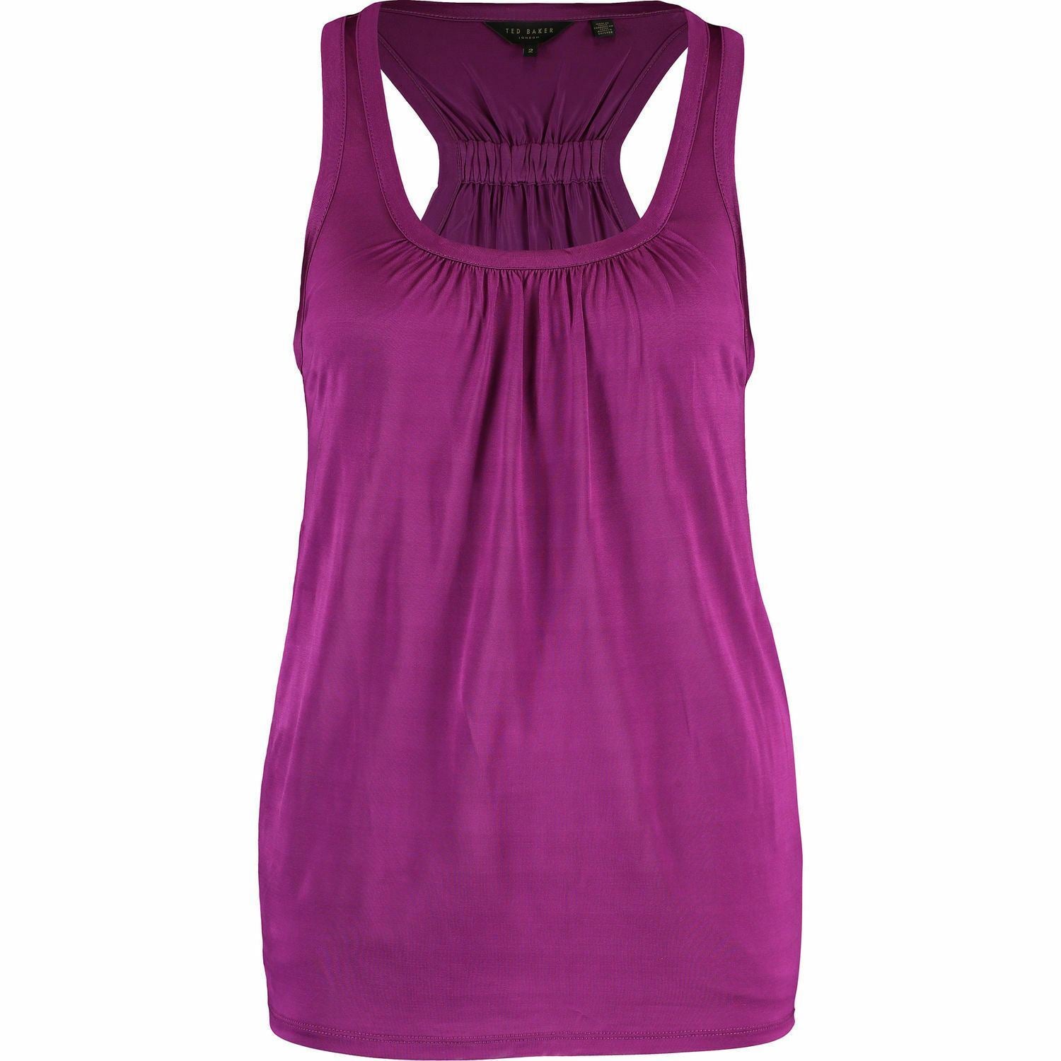 TED BAKER Women's SKYLON Gathered Vest Top Purple Ted 2 UK 10