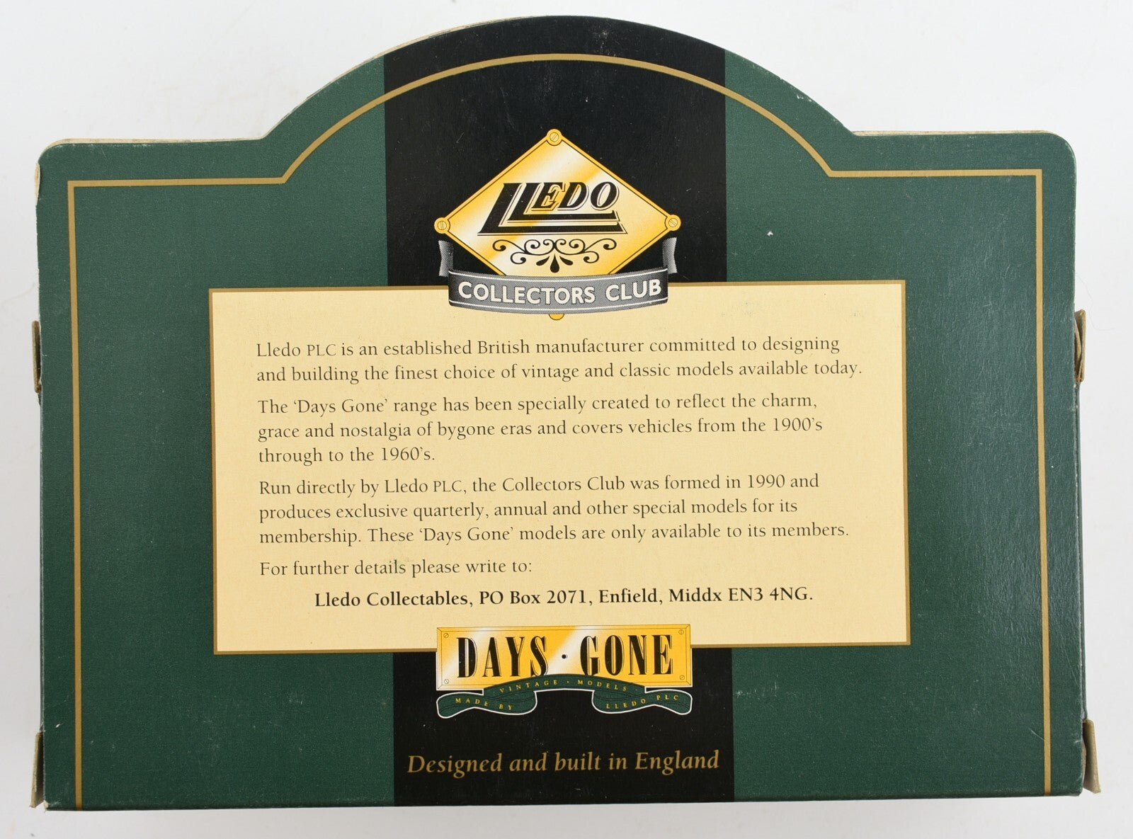 LLEDO Collector's Club - Horse Delivery Van - Club Spring 1997