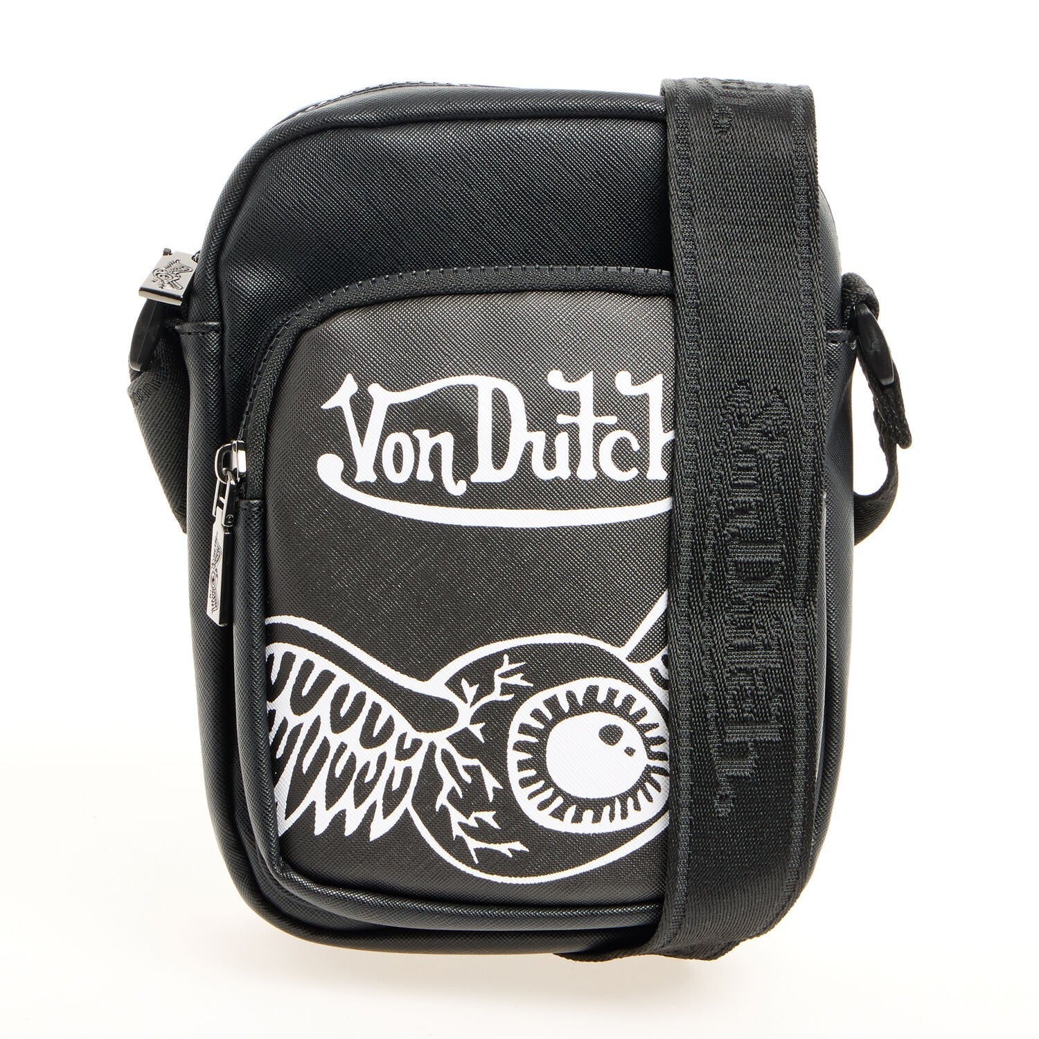 Von Dutch Flying Eye Sling Crossbody Bag Black