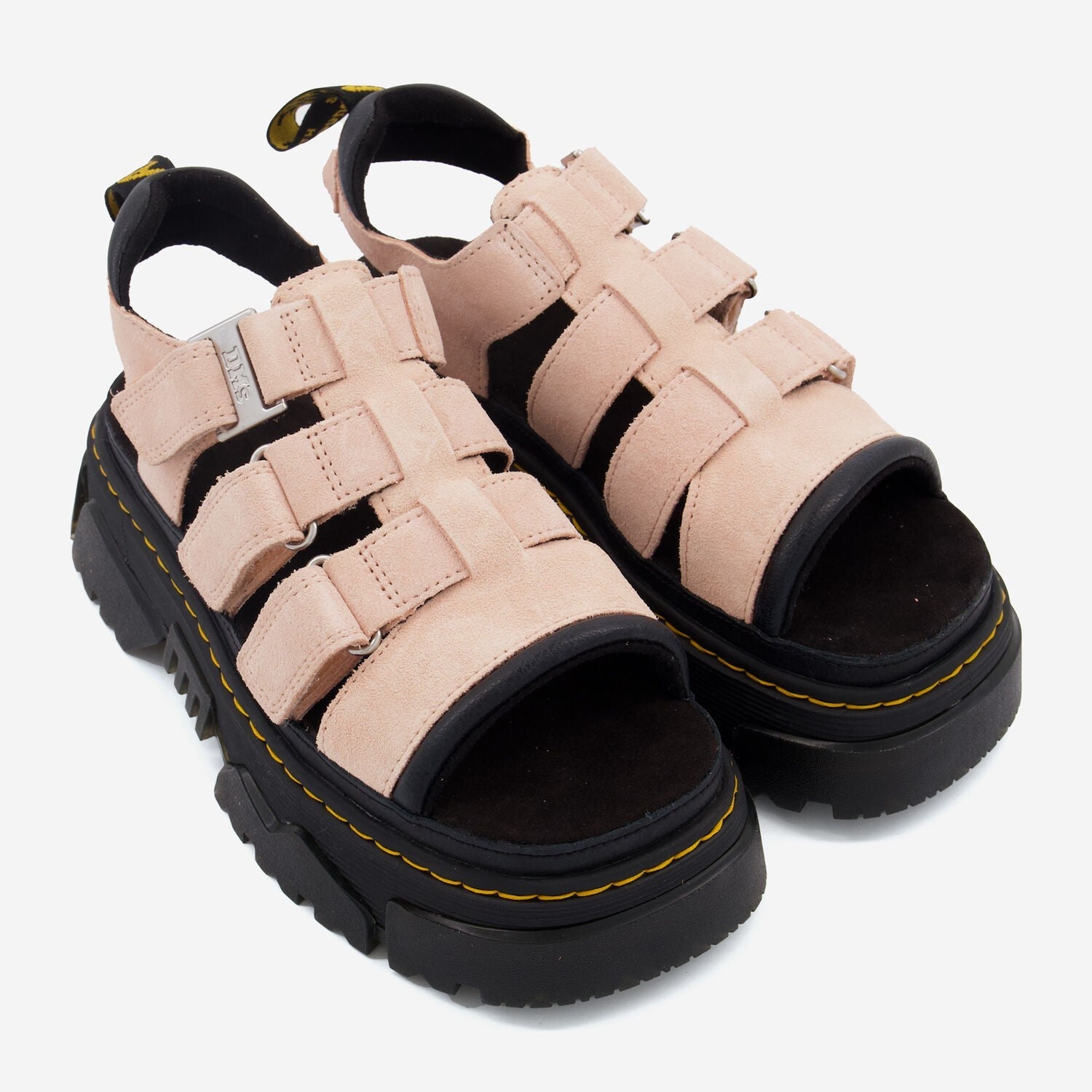 Dr. Martens Women's  Mattison 3 Strap  Platform Sandals Pink UK7