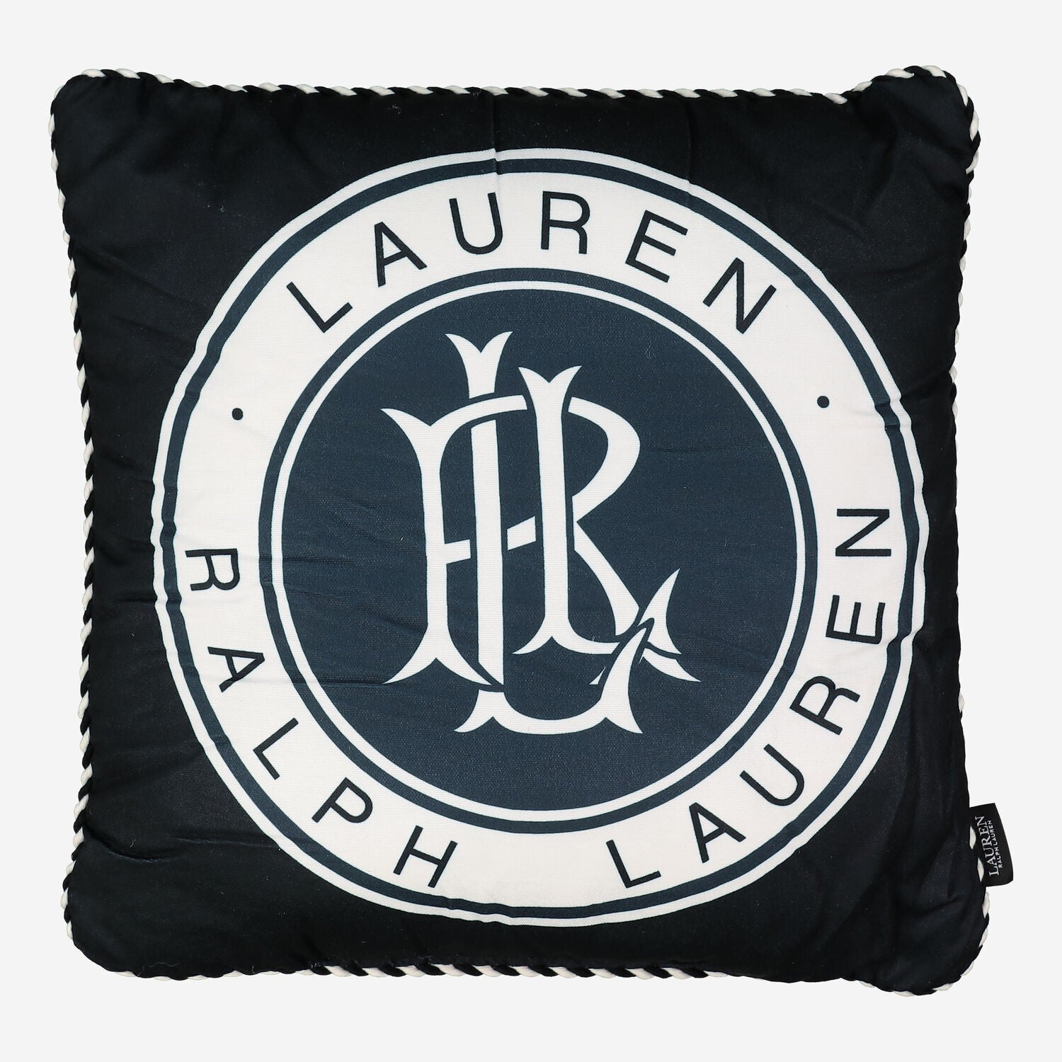 Lauren Ralph Lauren Black with Blue centre Indoor/Outdoor Cushion 50x50cm
