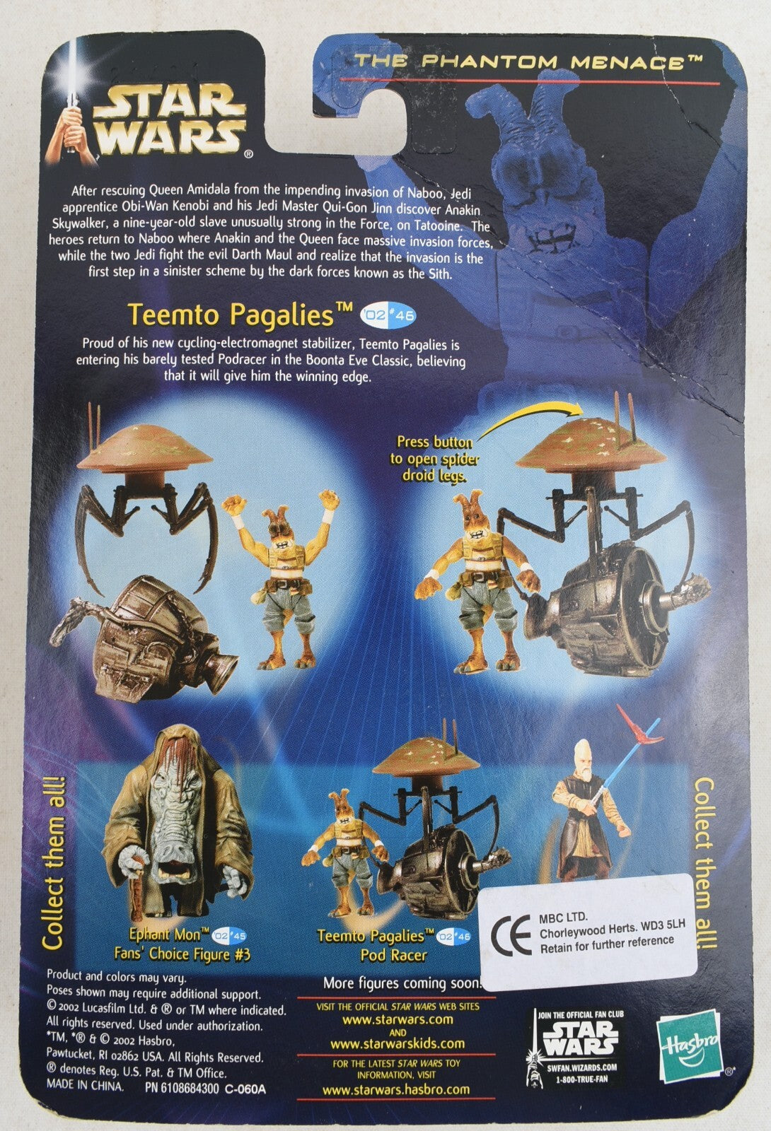 Star Wars Saga: The Phantom Menace - TEEMTO PAGALIES (Pod Racer) Action Figure