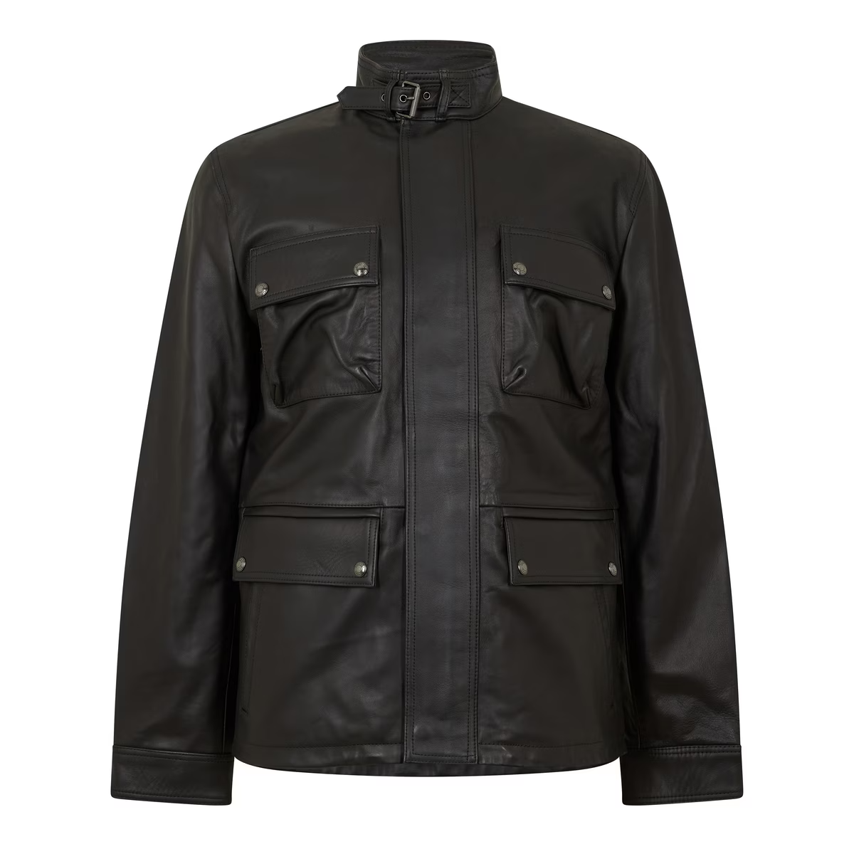 Belstaff Men's Leather Grant Jacket Dark Brown Size 42 Large RRP £1295.00