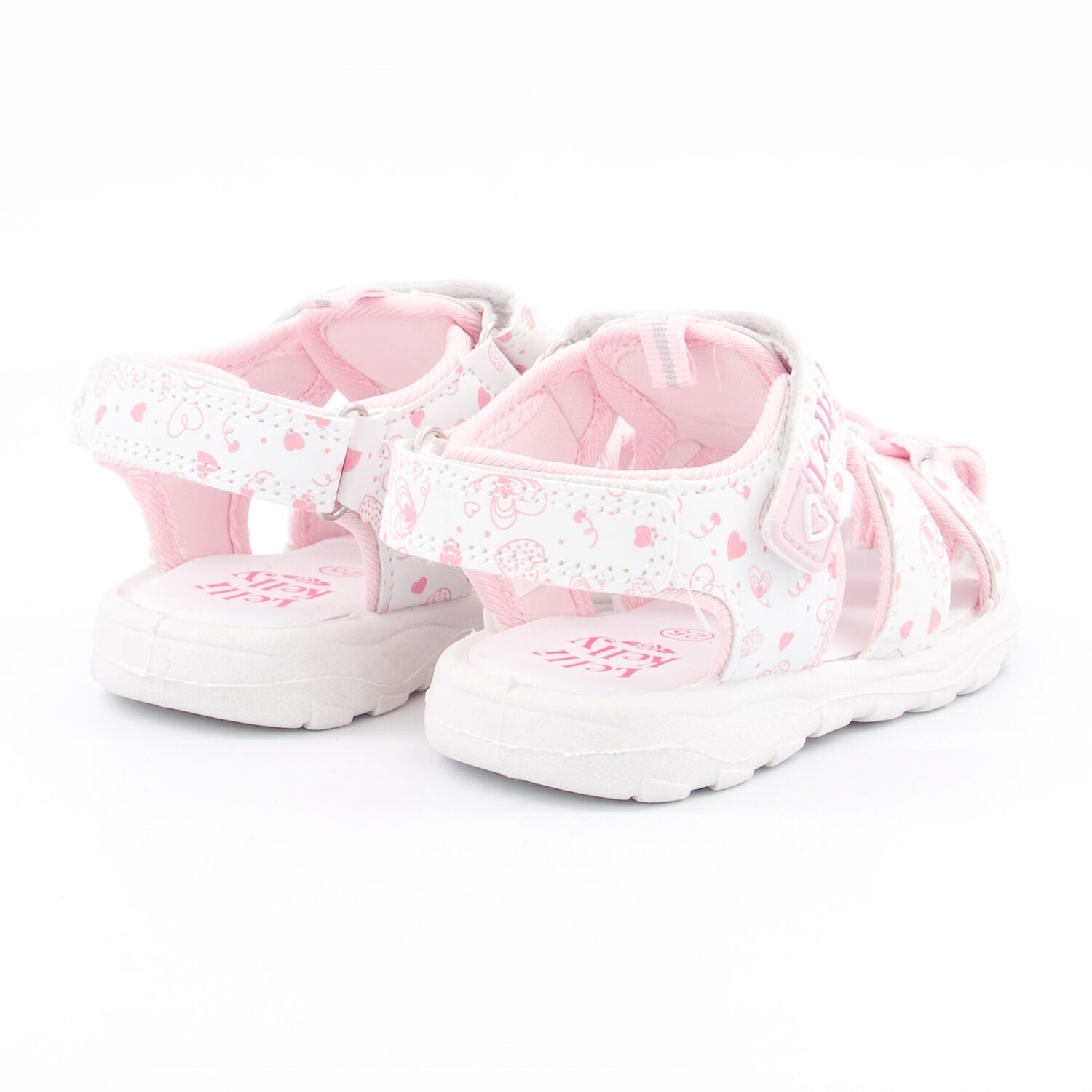 Lelli Kelly White Heart Patterned Caged Sandals Size Infant 10  RRP £39.90  NEW