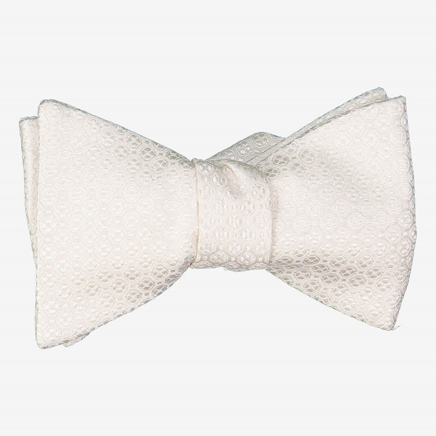 Mens Eton White Medallion Silk Bow Tie