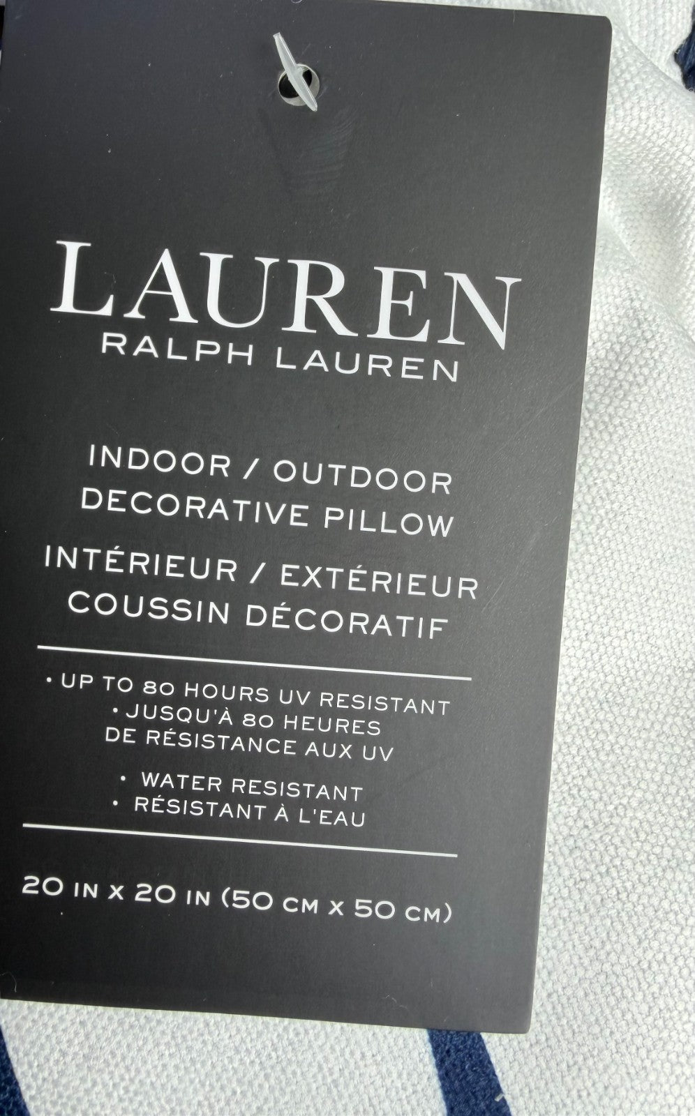 Lauren Ralph Lauren White/Blue Eden Indoor/Outdoor Cushion 50x50cm