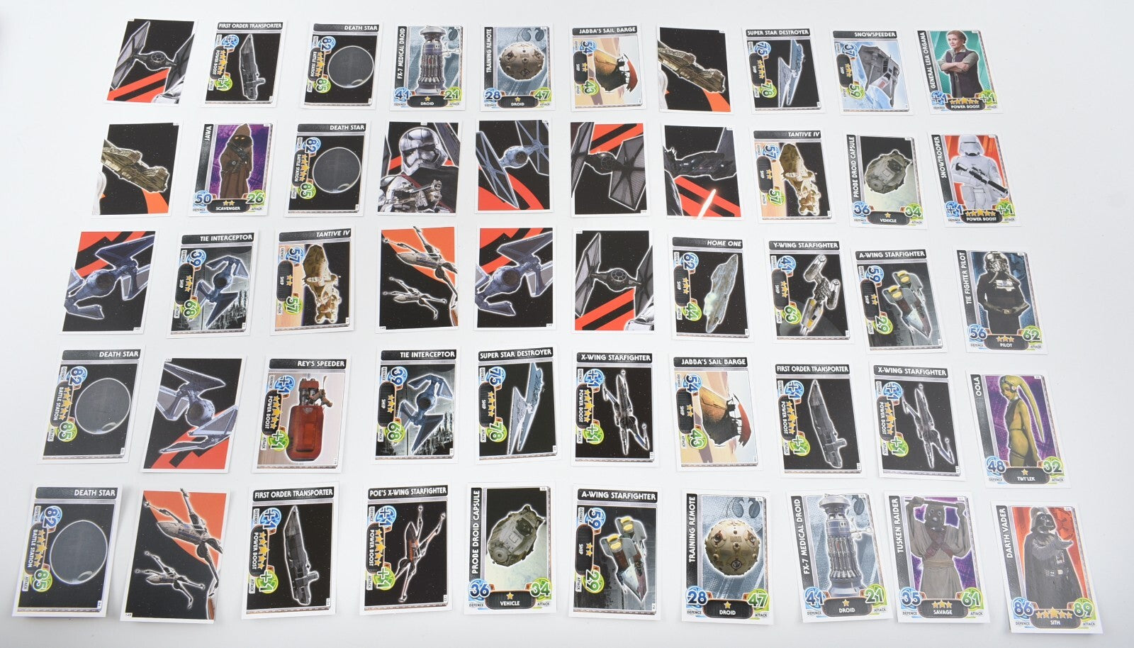 Topps Star Wars Force Attax Universe Trading Cards Bundle, Tin + 50 Cards