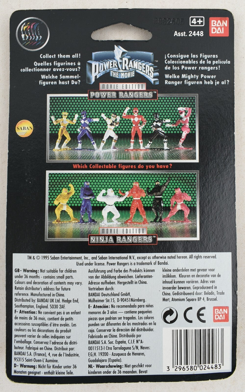 Power Rangers The Movie - BLACK RANGER - Vintage Collectable Figure 1995