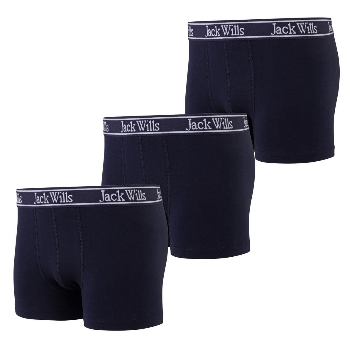 Jack Wills Boys Multipack Navy Blue  Boxers Three Pack   Age 10-11 yrs