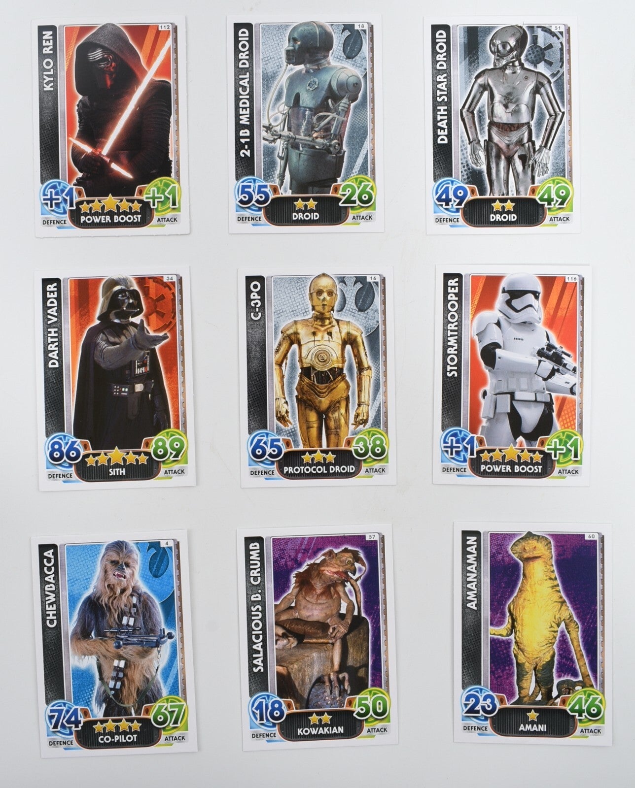 Topps Star Wars Force Attax Universe - Trading Cards Bundle, Lot of 72 Cards