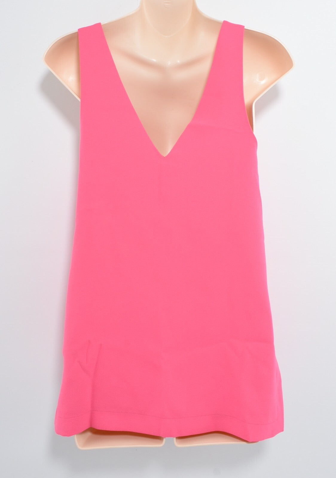 RIVER ISLAND Womens 'Carmen' Sleeveless V-neck Top, Pink, size UK 6