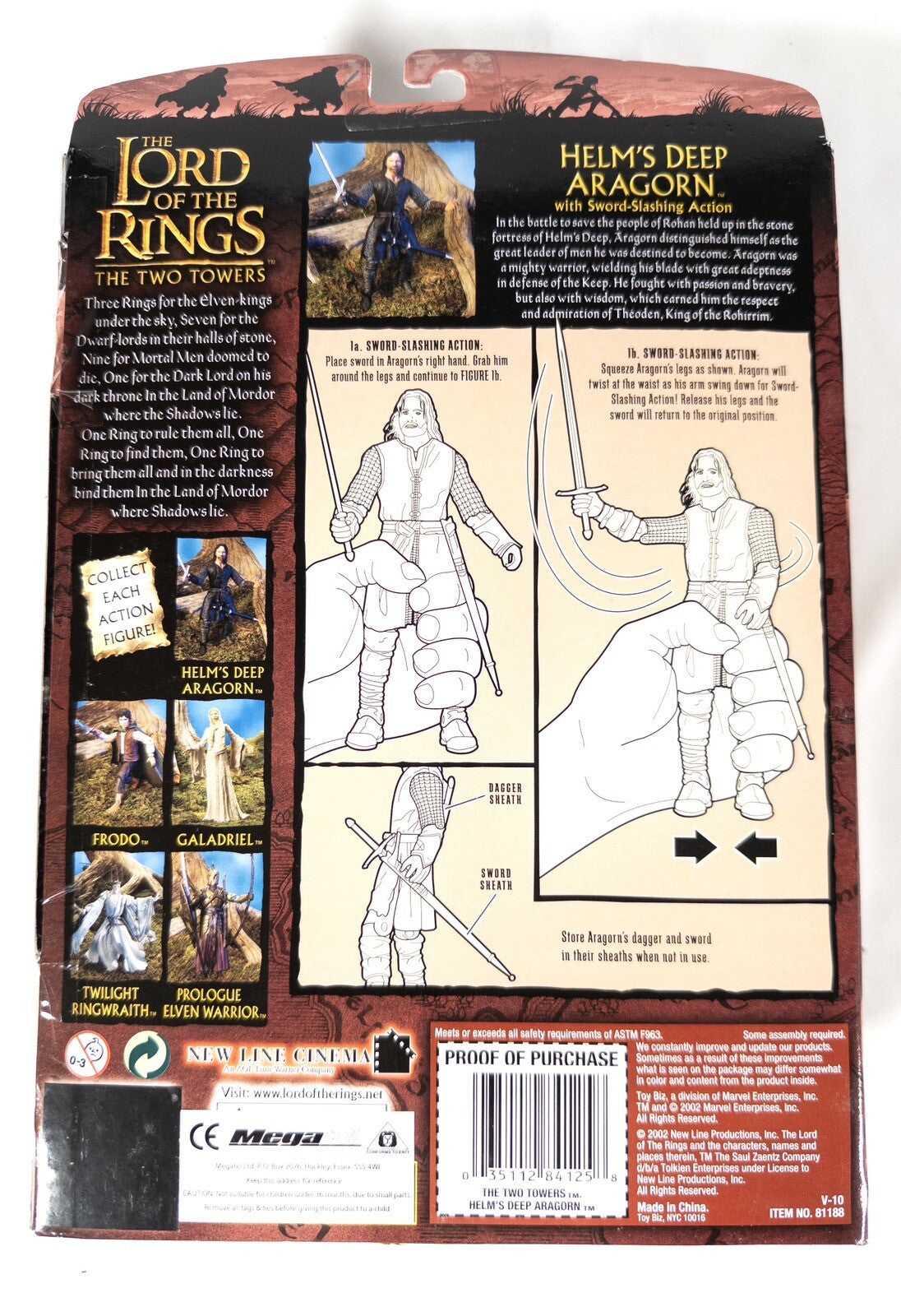 THE LORD OF THE RINGS HELM'S DEEP ARAGORN Figure