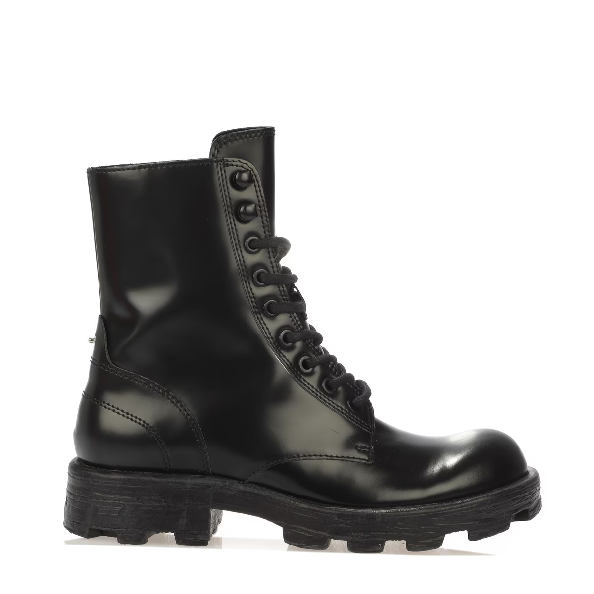 Diesel D-Hammer BT W Y03017-P4471-T8013 Womens Black Leather Boots Size UK6