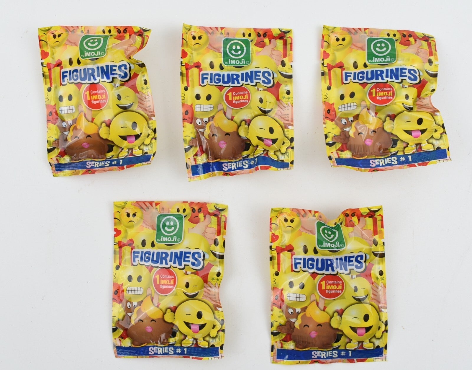 IMOJI FIGURINES - pack of 5 still sealed series #1 figures