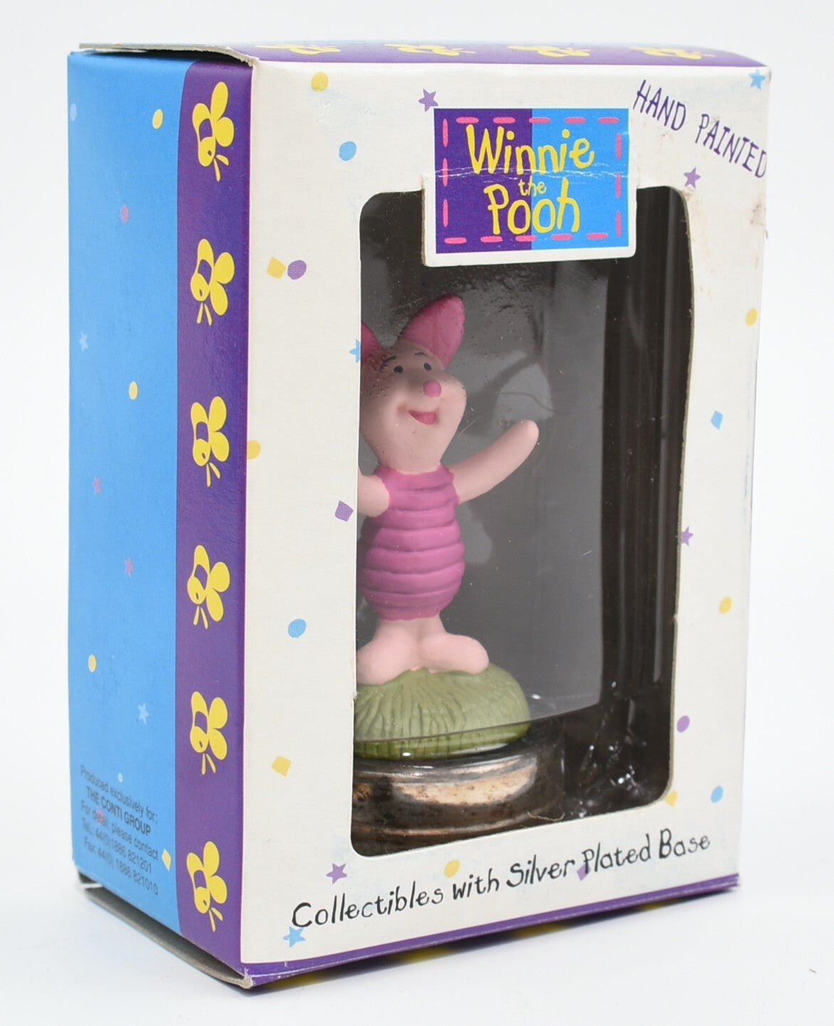 Disney Winnie The Pooh - PIGLET - Hand Painted /Silver Plated Base, Collectable
