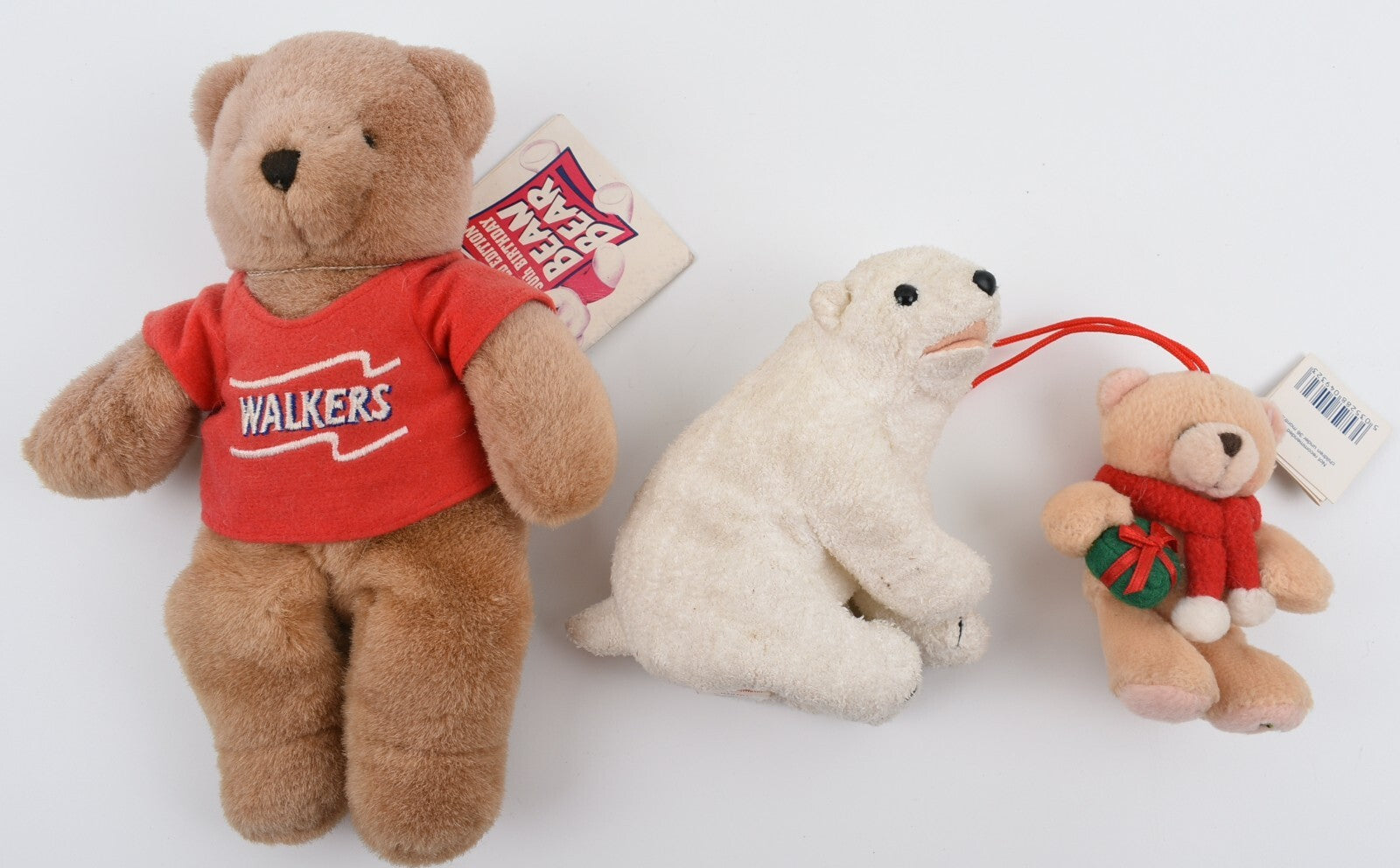 Set /Bundle of 3x Plush Soft Toys, Ty, Forever Friends, Bean Bear