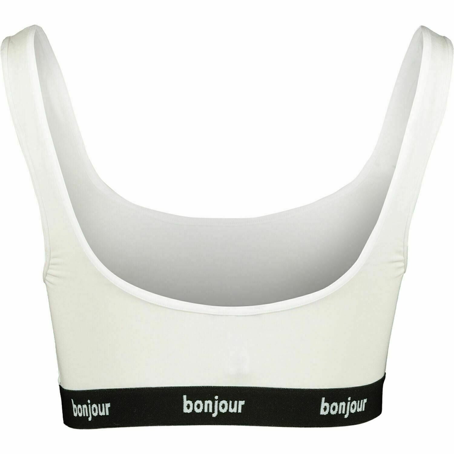 COSABELLA Womens Alyssa Low Scoop Neck Bralette, White, size S (Made in Italy)