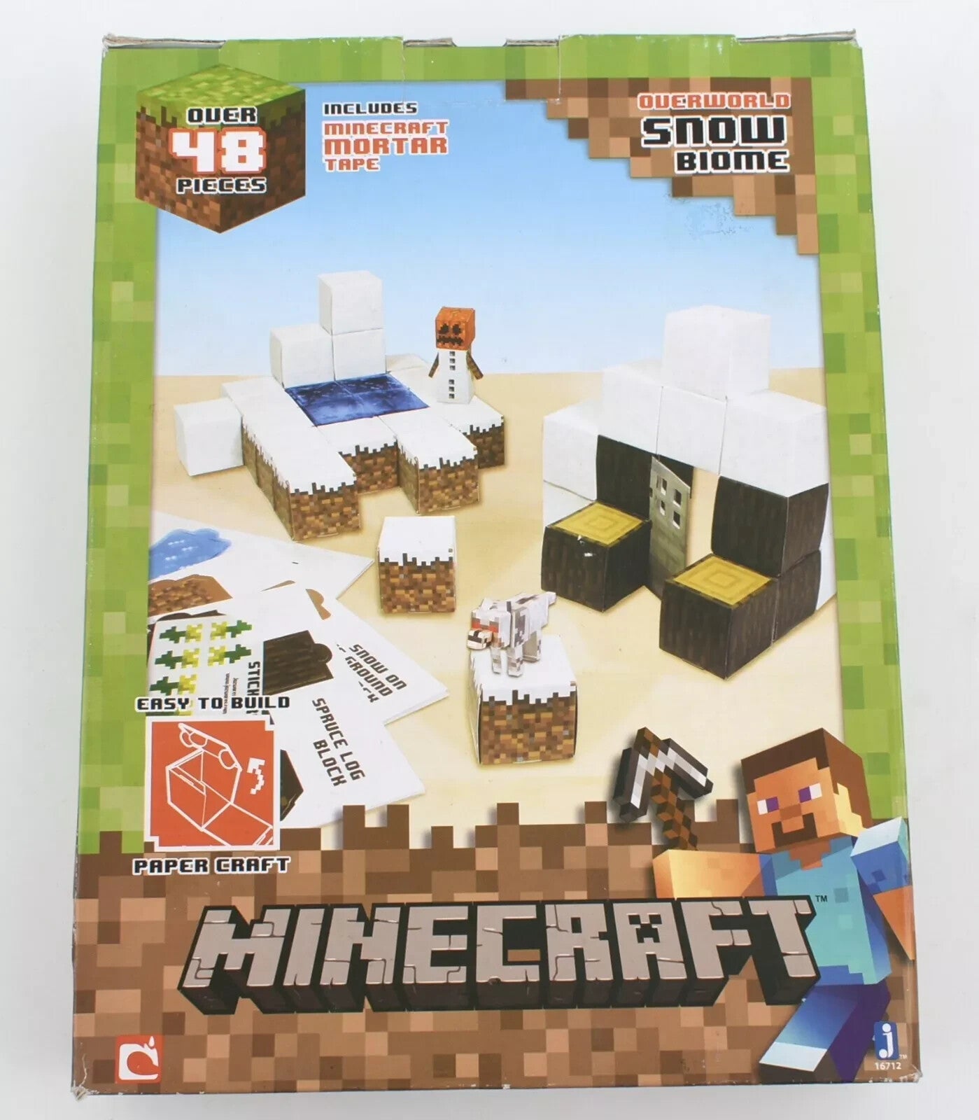 Minecraft Overworld SNOW BIOME - Easy To Build Paper Craft Pack (48+ Pieces)