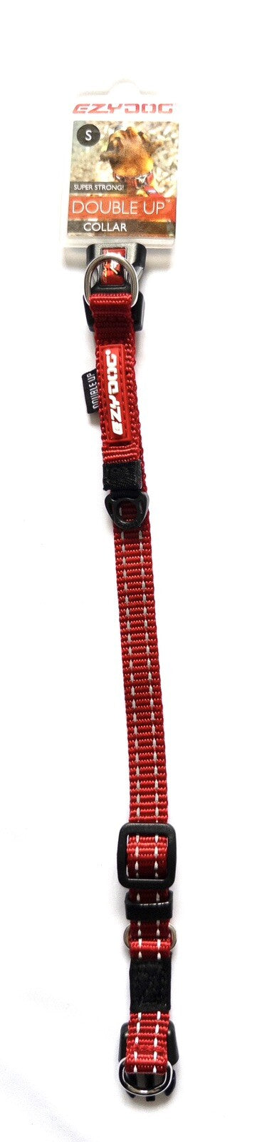 EZY Dog Red Super Strong Double Up Collar Size Small 22-29cm 8.5-11.5"