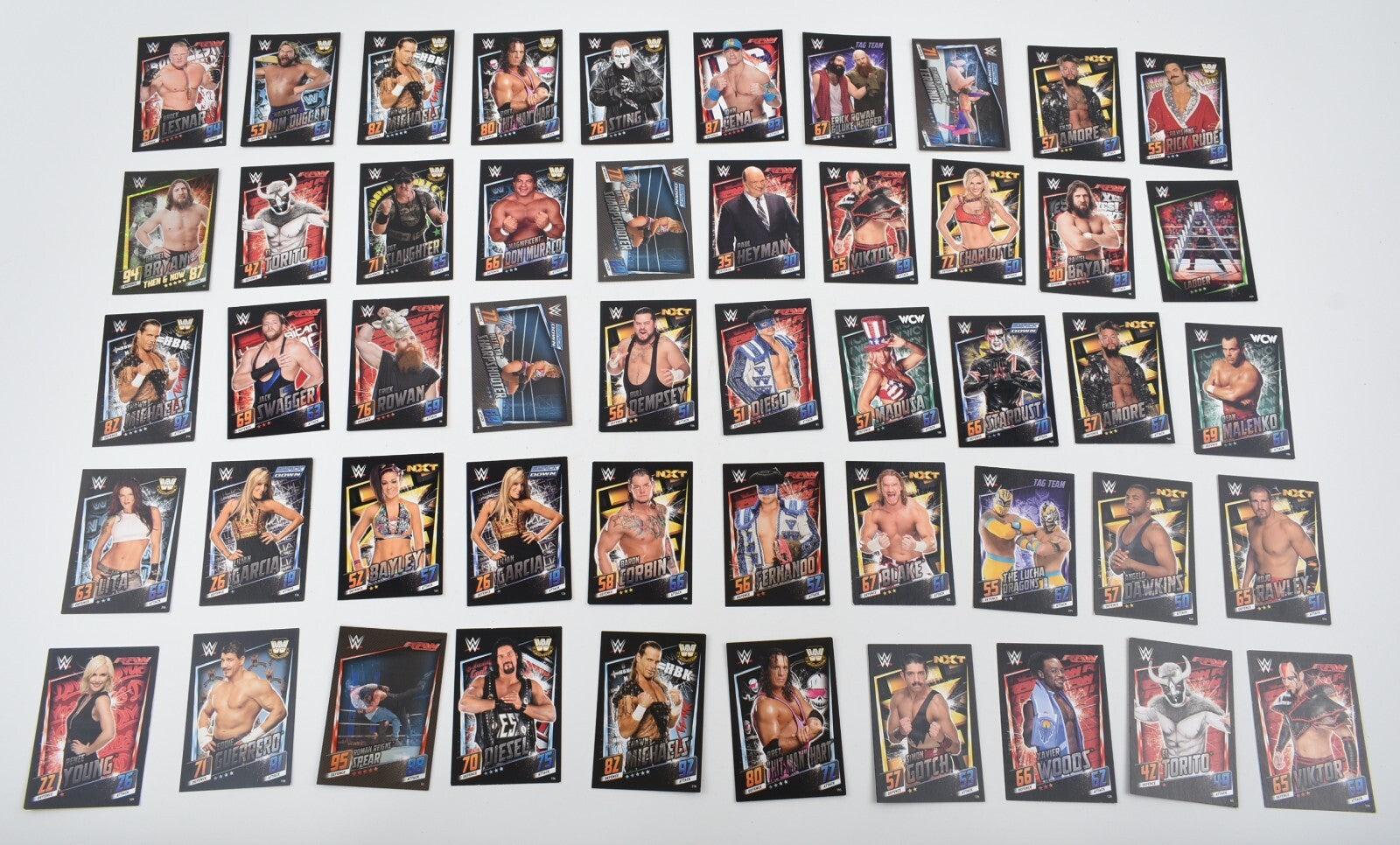 Topps Slam Attax Then Now Forever  ~ Trading Cards Bundle, Tin + 50 Cards