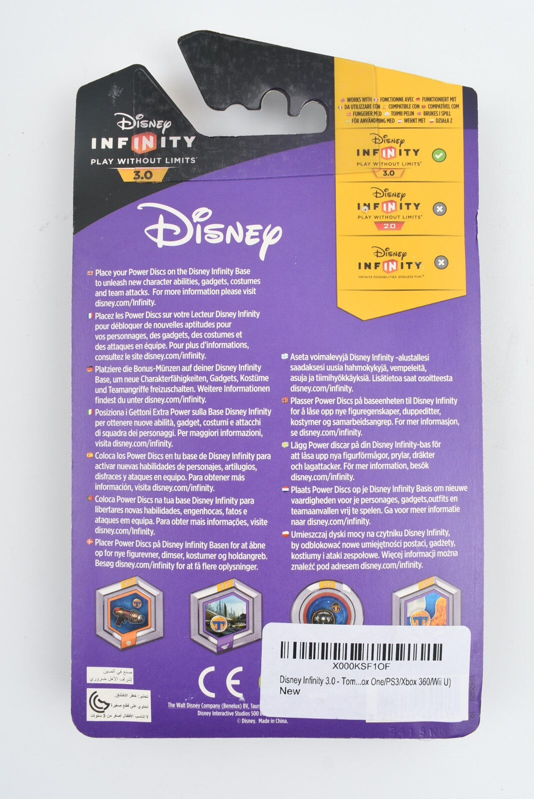 Disney Infinity 3.0 - Disney Tomorrowland Power Disc Pack    New & Sealed