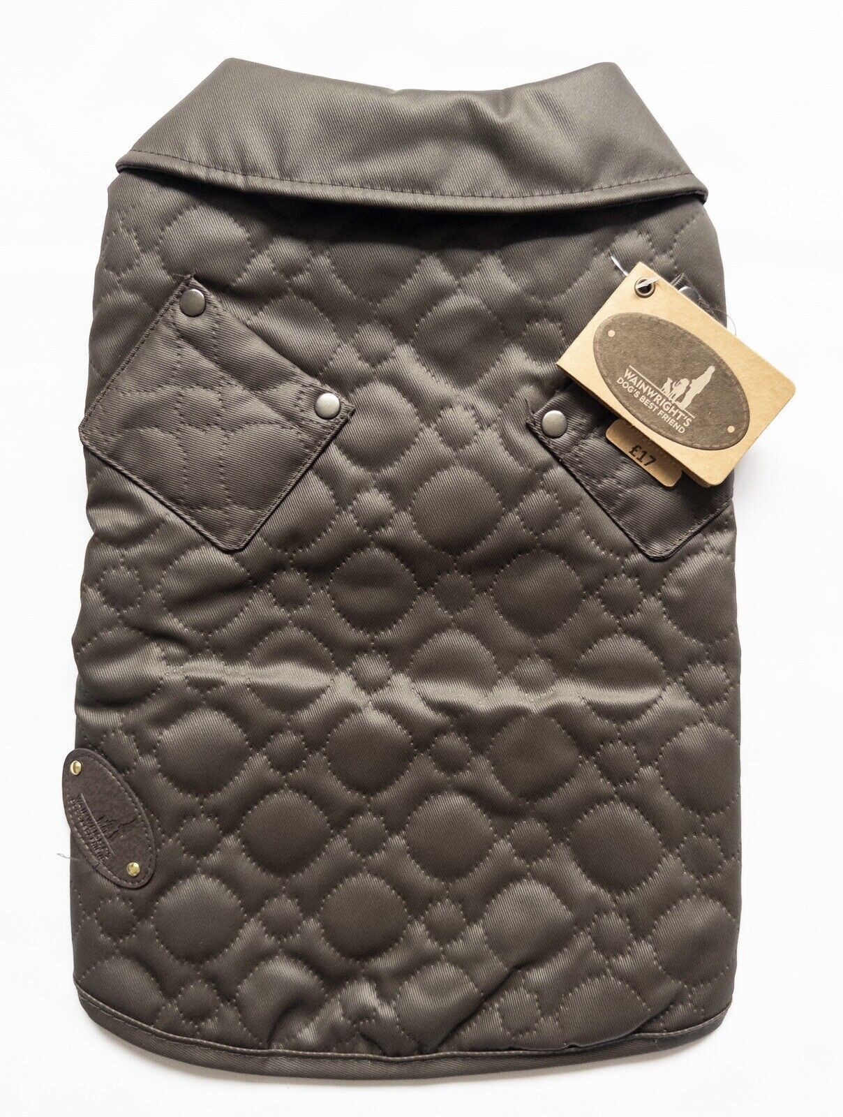 WAINWRIGHTS Dark Green/ Brown Water Resistant Dogs Jacket Size XS